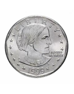 Памятная монета 1 доллар Сьюзен Б Энтони США 1999 г в Монета UNC Nobrand