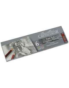 Набор профессиональных чернографитных карандашей Cleos 6 штук Cretacolor