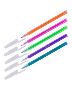 Ручка шариковая LUXOR Stick Neon синяя 1мм арт 246650 48 шт Nobrand