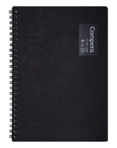 Блокнот в линейку на пружине А5 Compera Original обложка черная 50 листов Comix