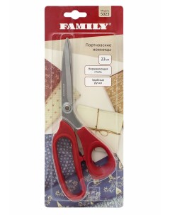 Ножницы портновские 5023 23 см для раскроя ткани обивочного материала трикотажа Family