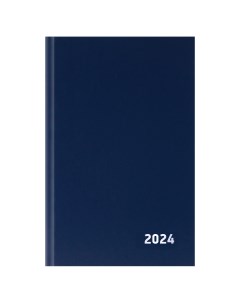Ежедневник датированный А5 2024г 168л бумвинил синий Officespace