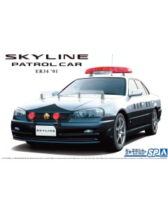 Сборная модель 1 24 Сборная модель Nissan Skyline ER34 01 Patrol Car 06125 Aoshima