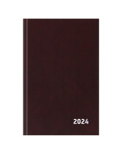 Ежедневник датированный А5 2024г 168л бумвинил коричневый Officespace