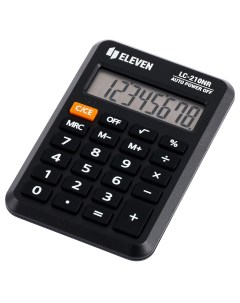 Калькулятор карманный LC 210NR 8 разрядов питание от батарейки 64 98 12мм черный Eleven