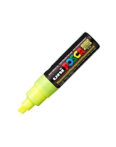 Маркер Uni POSCA PC 8K 8мм скошенный флуоресцентный желтый fluorescent yellow F2 Uni mitsubishi pencil