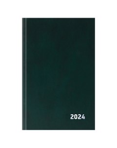 Ежедневник датированный А5 2024г 168л бумвинил зеленый Officespace