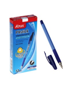 Ручка шариковая с резиновым держателем стержень синий 0 7 мм 12 шт Nobrand