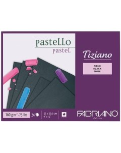 Альбом для пастели Tiziano цвет черный 24 листа Fabriano