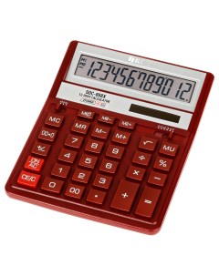 Калькулятор настольный SDC 888X RD 12 разрядов двойное питание 158 203 31мм красный Eleven