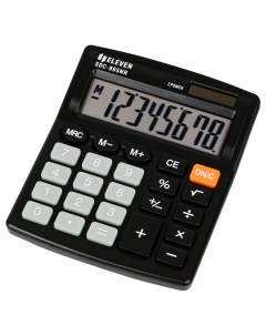 Калькулятор настольный SDC 805NR 8 разр двойное питание 127 105 21мм черный Eleven