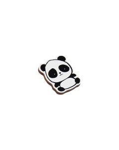 Значок деревянный Hello panda прямая УФ печать 2 7 3 3см Meshu