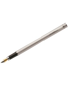 Ручка перьевая Sleek синяя 0 8мм корпус серый металлик 10шт Luxor