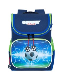 Рюкзак школьный Футбольный мяч синий Grizzly