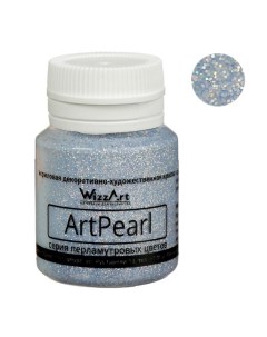 Краска акриловая Pearl 20 мл WizzArt голографический серебро перламутровый Nobrand