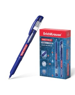 Ручка роллер Erich Krause METRIX узел 0 5 чернила синие длина письма 1200 метров Erich krause