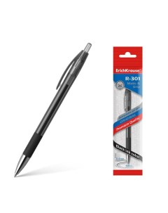 Ручка гелевая R 301 Original Gel Matic Grip чернила черные узел 0 5 мм ав Erich krause