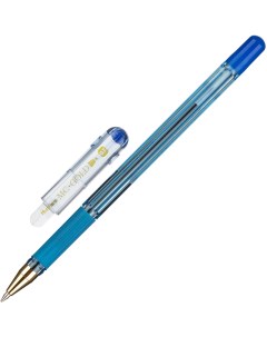 Ручка шариковая неавтоматическая MC Gold синяя 0 7мм грип BMC07 02 4шт Munhwa