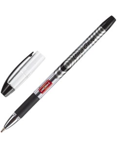 Ручка шариковая неавтоматическая Ultra Glide 1мм чер масл не фольг 4шт Unimax