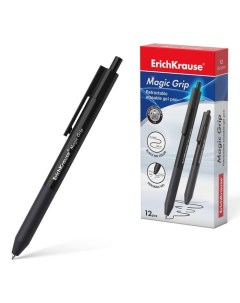 Ручка гелевая стираемая ErgoLine Magic узел 0 5 мм чернила черные эргоном Erich krause