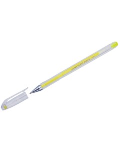 Ручка гелевая Hi Jell Color желтая 0 7мм 12шт Crown