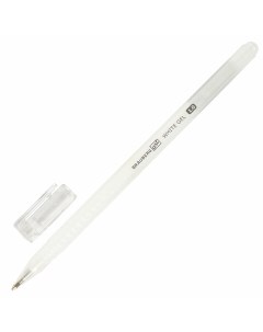 Ручка гелевая Art Classic БЕЛАЯ корпус тонированный белый узел 1мм линия 0 Brauberg