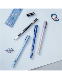 Ручка гелевая стираемая Space Adventure синяя 0 5мм корпус ассорти 36шт Meshu