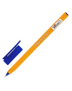 Ручка шариковая масляная EVERYDAY OBP 291 СИНЯЯ трехгранная корпус оранжевы Staff