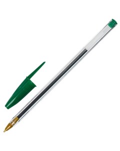 Ручка шариковая Basic BP 01 письмо 750 метров ЗЕЛЕНАЯ длина корпус Staff