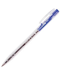 Ручка шариковая автоматическая Basic BPR 245 СИНЯЯ корпус прозрачный 0 7 м Staff