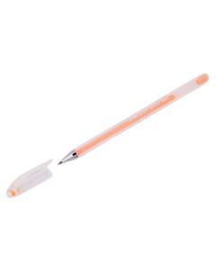 Ручка гелевая Hi Jell Pastel оранжевая пастель 0 8мм 12шт Crown
