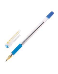 Ручка шариковая MC Gold синяя 0 5мм грип 207858 4шт Munhwa