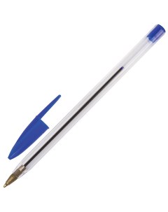 Ручка шариковая Basic BP 01 письмо 750 метров СИНЯЯ длина корпуса 14 см л Staff