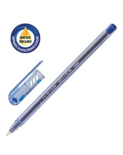 Ручка шариковая масляная My Pen СИНЯЯ корпус тонированный синий узел Pensan
