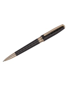 Ручка шариковая Vestito синяя 1 0мм корпус черный лак золото поворотн пода Delucci