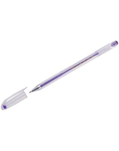Ручка гелевая Hi Jell Metallic фиолетовая металлик 0 7мм 12шт Crown