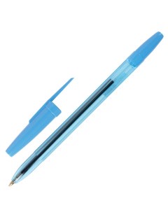 Ручка шариковая масляная Basic BP 962 СИНЯЯ корпус тонированный синий узел 1 м Staff