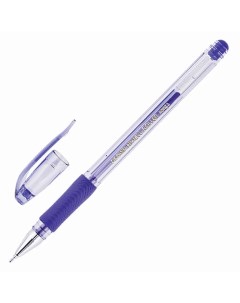 Ручка гелевая с грипом Hi Jell Needle Grip СИНЯЯ узел 0 7 мм лини Crown