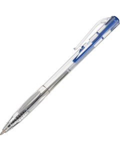 Ручка шариковая автоматическая прозр корп 0 7мм синий 20шт Attache