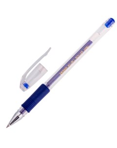 Ручка гелевая HJR 500R 0 5мм рез манж синий 4шт Crown