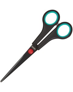 Ножницы 170 ммс пластиковыми резиновыми ручками черный красный 2 шт Attache