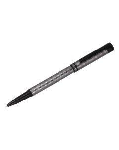 Ручка роллер Antica синяя 0 6мм корпус графит черный подарочная упаковка Delucci