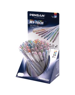 Ручка шариковая масляная My Tech Colored палитра ярких цветов АССОРТИ 0 7 Pensan