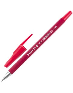 Ручка шариковая EVERYDAY BP 192 КРАСНАЯ корпус прорезиненный красный узел 0 7 Staff