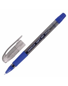 Ручка гелевая с грипом Soft Gel Fine СИНЯЯ игольчатый узел 0 5 мм линия 0 4 м Pensan