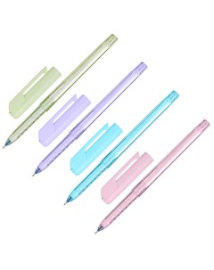 Ручка шариковая Arrow диаметр шарика 0 7 мм цвет корпус в асс синяя 10шт Deli