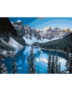 Картина по номерам Горное озеро холст на подрамнике 40х50 см GX22837 Paintboy