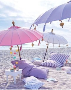 Картина по номерам Подушки и зонтики на пляже 40х50 см VA 3736 Colibri