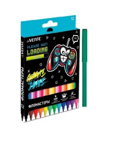 Фломастеры 12 цветов Game Zone вентиляционный колпачок картон Devente