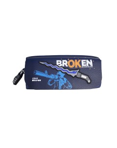 Школьный плотный пенал для мальчиков Kris Broken Broken с кодовым замком темно синий 5352 Nobrand